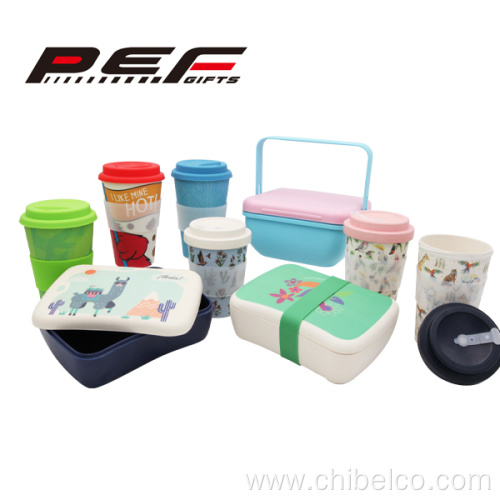 Eco-friendly lunch box with knife spoon forks